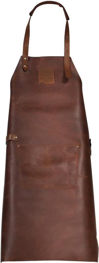 Boska Mr. Smith Leren Barbecueschort Pocket - Voorvak - Verstelbare Band - Bruin - 85,5x64 cm