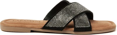 Lazamani - Lexi Suede Dames Slippers Pewter - Maat 36