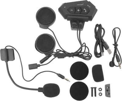 Motorhelm Headset - Communicatie Systeem - Motor Rijden - IPX6 Waterdicht - 2000mah Batterij - Zwart