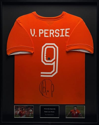 Robin van Persie Nederland 14/15 ingelijst thuis shirt