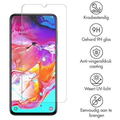 Accezz Screen Protector - Geschikt voor Samsung Galaxy A70 - Gehard Glas Screenprotector