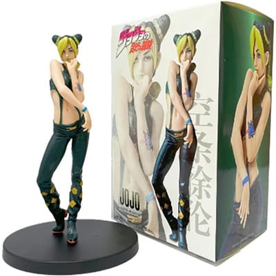 Figurine Anime Jolyne Cujoh 17CM JoJo's Bizarre Adventure Kujo Jotaro PVC Boîte Série de Collection pour Adultes Décoration de Table Cadeau With box beige