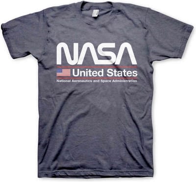 NASA Heren Tshirt -S- United States Blauw