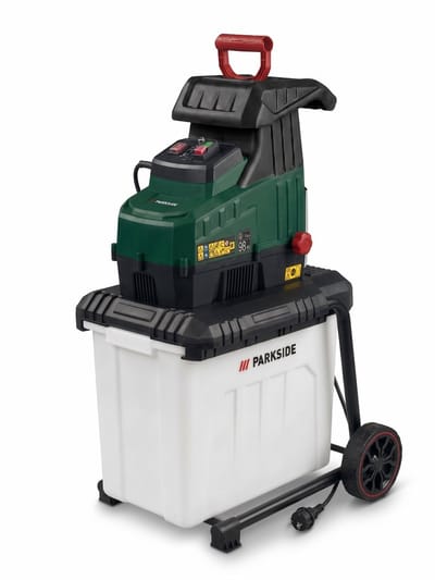 Parkside Elektrische hakselaar - Krachtige 2800 W Motor - Met veiligheidsvergrendeling - Opvangbak 56 L