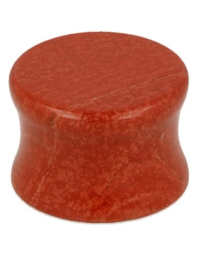 Plug oorpiercing 16 mm Jaspis rood