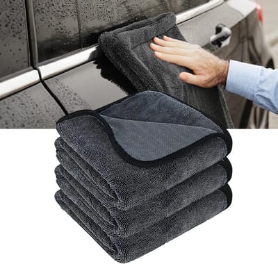 Ultra Absorberende Microvezeldoeken voor Auto- en Douchegebruik, Set van 3, 50 cm x 60 cm, Perfect voor Droogresultaat en Schoonmaak