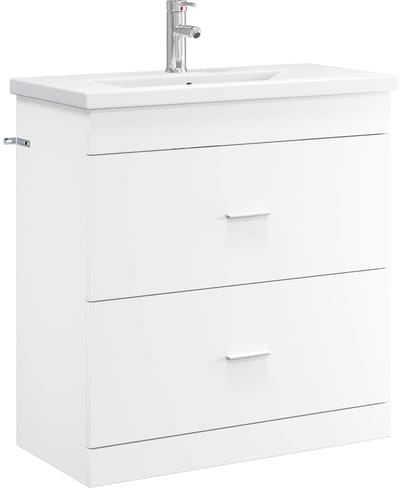 vidaXL - Badkamermeubel - Set - Wit - 81 - x - 40 - x - 84,5 - cm - Bewerkt - hout