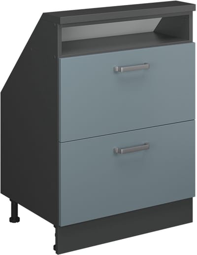 Vicco Rion Kast voor schuine wand – met 2 laden Blauw-grijs/antraciet