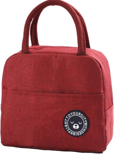 Geïsoleerde Koeltas - 4 liter - Lunchtas voor koude en warme gerechten en dranken - rood Oxford stof