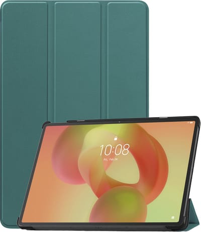 Hoesje - Geschikt voor Lenovo Idea Tab Pro - Dun & Stevig - Trifold Bookcase - Hard Cover - Hardcover Book Case - Tablet Hoes - Donkergroen