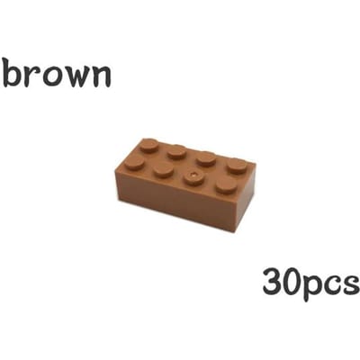30 stuks Bulk Blokken Bouwstenen Dik 2X4 Leren-Gericht Assemblage Bouwspeelgoed ideaal voor Kinderen Afmeting Werkt Met 3001