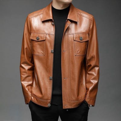 Heren Leren Jas Plus Fluweel Dunne Jas Herfst en Winter Revers Motorjas Heren Echt Leer Casual Schapenvacht Jas 4XL