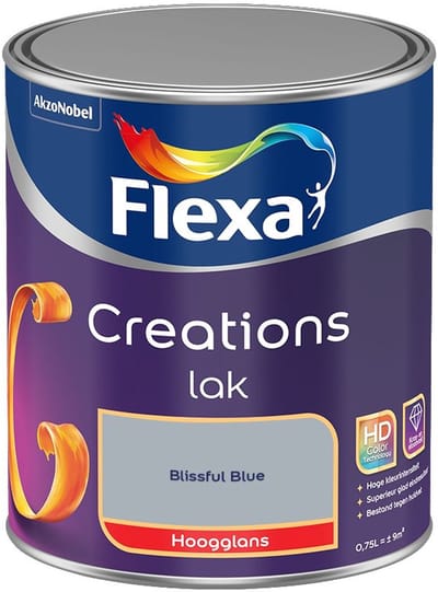 Flexa - Creations Lak Hoogglans - Blissful Blue - Mengverf - 750 Ml