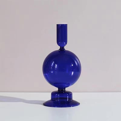 Vase en Verre pour Centre de Table Vase à Fleurs Moderne Élégant Porte-Bougies pour Mariage Décoration de Maison Cadeau d'Emménagement Type 9