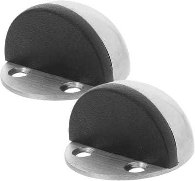 Vloer Deurstopper - Zuignap Deurhouder - Deuren Beschermen - Gereedschapsloze Installatie - 4.5 cm - Zilver