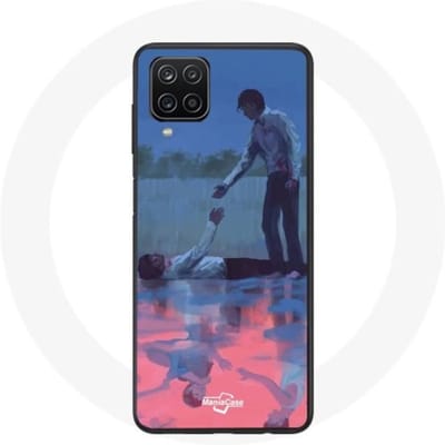 Coque Samsung Galaxy A12 Squid Game Seong Gi hun Numéro 456 Et Cho Sang woo Numéro 218