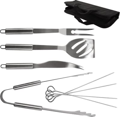 Grillbestek-Set Edelstaal in Doos 9 delig - BBQ Gereedschap - Grillbestekset - Barbecue - Grillaccessoires - Barbecue-Accessoires
