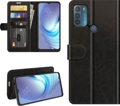 MobyDefend Hoesje - Geschikt voor Motorola Moto G50 - Wallet Book Case (Sluiting Achterkant) - Zwart