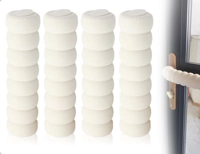 Set van 4 Schuim Deurknop Stoppers - Bescherming voor Deurknoppen, Muren en Meubels (Wit) - Ideaal voor Kinderen en Huisdieren