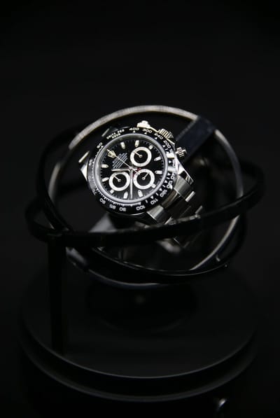 Tourbillon Horloge Opwinder - Zwart - Oplaadbare batterij - Gyrowinder Orbit Watch Winder