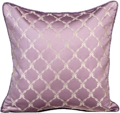 Decoratieve Kussenslopen Set van 2, 40x40cm Jacquard Zijde Kussens, Ruit Patroon met Ritssluiting