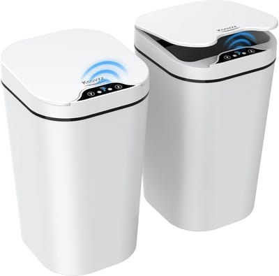 Automatische Prullenbak - Slimme Afvalbak - Hygiënisch Werken - Contactloze Sensor - 2x 9.5 Liter - Wit