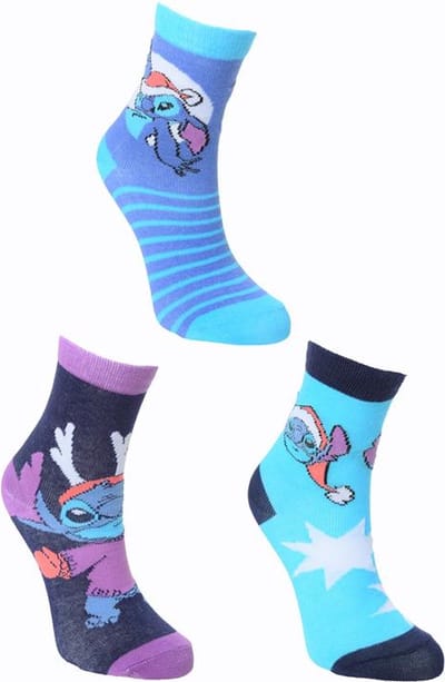 3 Paar Sokken Disney Stitch - cadeau - kerst - maat 23/26