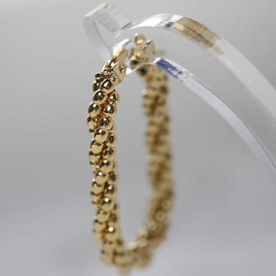 Ovale Oorbellen Hoop Earring | Zilver Gold Plated | Groot | 2,7cm x 1,7cm | Verguld 925 | Duurzame Gold Plating | Elegant | Met Keurmerk