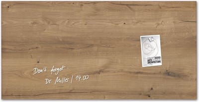 Sigel glasmagneetbord Artverum 91x46cm Natural Wood