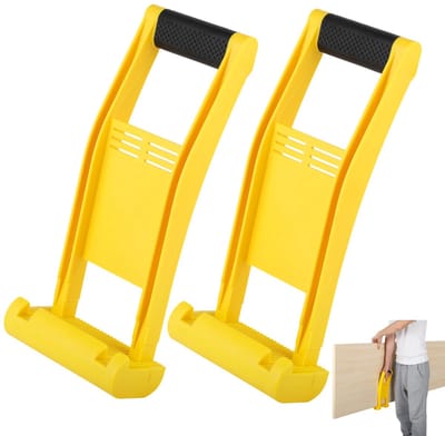 Set van 2 gipsplaatverplaatsingsgereedschappen, kunststof handgreep voor gipsplaten, paneelverplaatsingsgereedschap, draagvermogen van 80 kg, antislip multiplex hijsgereedschap