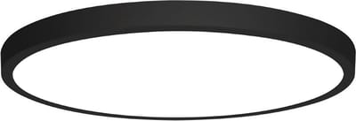 LED Paneel - Ø30 - 28W - Helder/Koud Wit 6400K - Mat Zwart - Opbouw - Rond - Aluminium