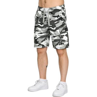 Enzo | Heren camo cargo shorts