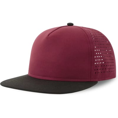 Atlantis Headwear Bank Five Cap Recycled AT424 - Burgundy/Black - One size