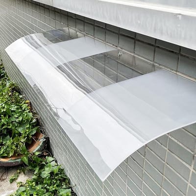 Deurluifel Polycarbonaat - Overkapping Buiten - Bescherming Entree - Weerbestendig Ontwerp - 40 x 150 cm - Transparant