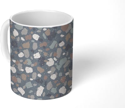 Mok - Koffiemok - Retro - Terrazzo - Geometrie - Patronen - Mokken - 350 ML - Beker - Koffiemokken - Theemok