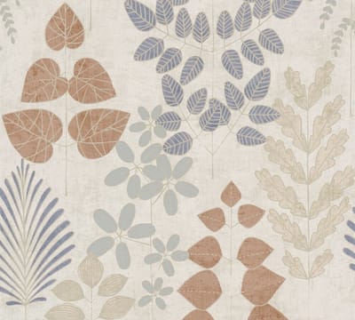 PLANTEN & BLADEREN BEHANG | Retro - Beige Bruin Grijs - A.S. Création Nordic Feeling