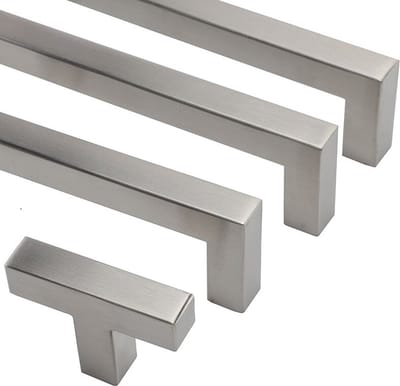 2 Stuks - Handgreep - Handgrepen kast - Greepjes - Handgrepen voor deurtjes - Deurgreep Staal - Handvat - Greep RVS - Inclusief schroeven - Zwart 128 mm