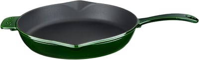LAVA Geëmailleerde Gietijzeren Koekenpan - Ø 28 cm - 2,30 L - Geschikt voor Inductie en Oven - Groen