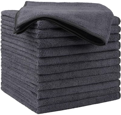 Dailygoods- Reinigingsdoeken 12 stuks - Premium Microvezel - Ultra Absorberend - Pluisvrij/Streepvrij - 40 x 40 cm - Voor Auto/Keuken/Raam - Autowasdoek