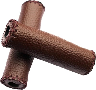 Fietsstuurhoezen - Gripbeschermers - Comfortabel Fietsen - Schokabsorberend Ontwerp - 12.5 cm Lengte - Donkerbruin