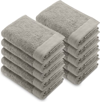 Walra Remade Handdoeken 50x100 - set van 10 - Zware kwaliteit 550 g/m2 - Taupe