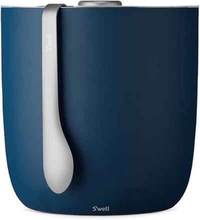 S'well Azuriet ijsbucket 74 oz inclusief tang