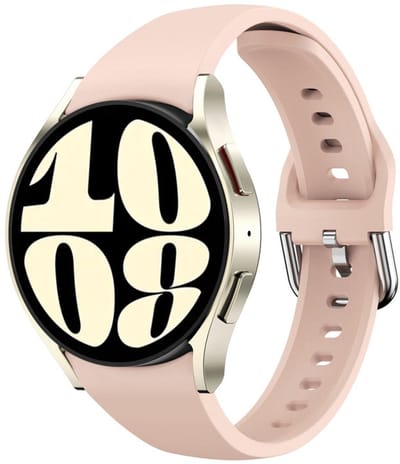 Siliconen bandje - geschikt voor Samsung Galaxy Watch 7 (40 & 44mm) / Watch 6 (Classic) / Watch 5 (Pro) / Watch 4 (Classic) / Watch FE - smal met gespsluiting - roze