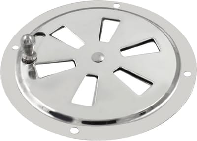 Rond Ventilatie Rooster 125mm RVS Luchtrooster Afsluitbaar voor Ventilatiekast, Boot of Camper