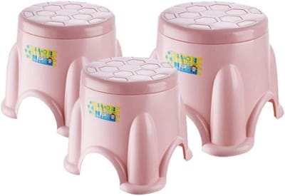 Badkamer Kruk - Douchekrukje Toilet - Veilig Staan - Antislip Materiaal - 3 maten - Roze