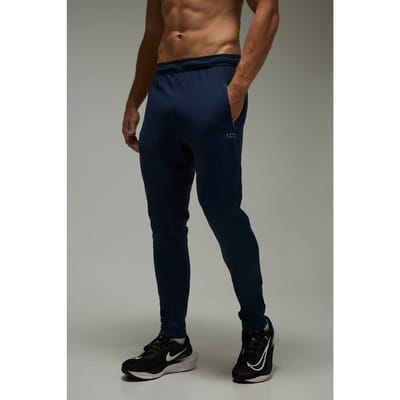 Heren Active Gym Essentials Stretch Tapered Jogger | Navy | Size XS
