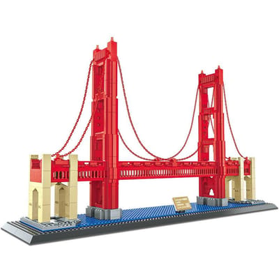San Francisco Golden Gate Bridge Bouwstenen Model 1977 STUKS Amerikaans Bezienswaardigheid Decoratie Cadeau Speelgoed red