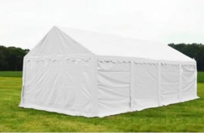 Opslagtent Premium PVC 6x8 mtr in Wit