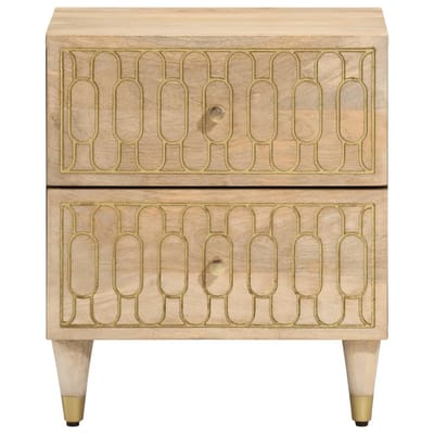 vidaXL - Nachtkastjes - 2 - st - 40x33x46 - cm - massief - mangohout