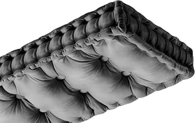 Bankkussen - Stoelkussen - Binnen en buiten - Dik gewatteerd - 180x50x10cm - Donkergrijs